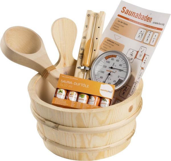 Sentiotec Saunazubehör Set BASIC 11-teilig (Französisch)