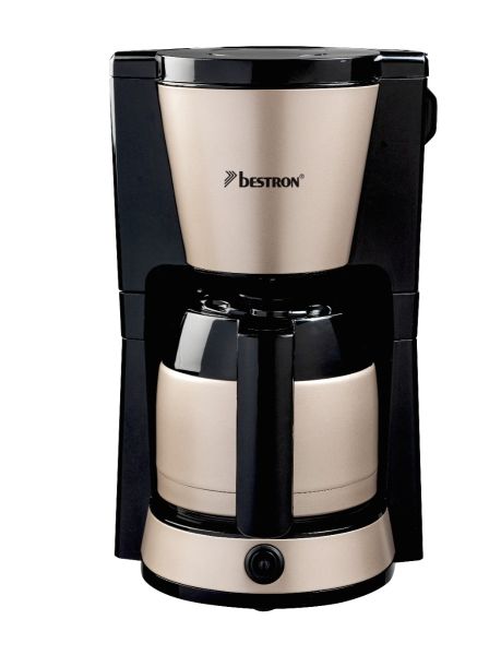 Bestron ACM1000CO Kaffeemaschine mit Thermoskanne Kupfer