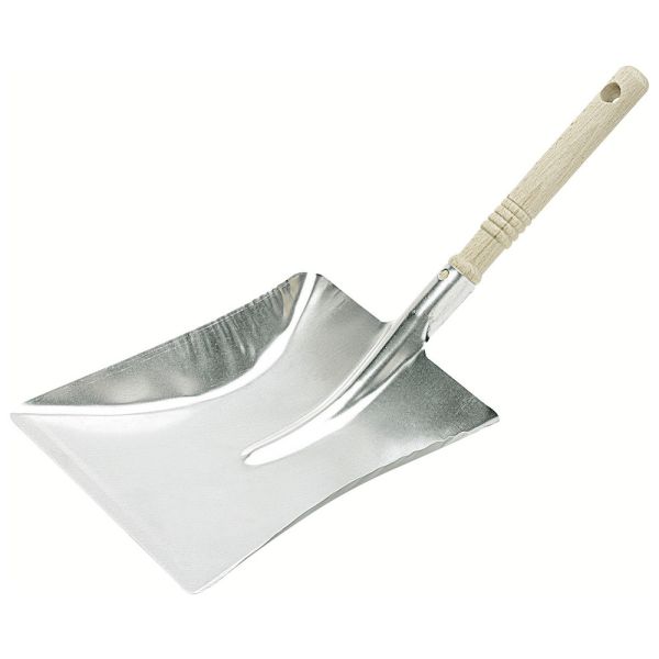 Kehrschaufel Blech mit Holzgriff, ohne Lippe