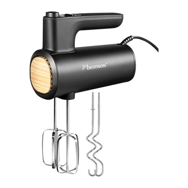 AHMD100BW Digitaler Power Handmixer, 400 Watt, Black&wood