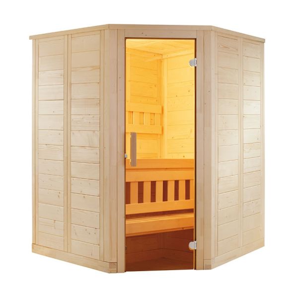 Massivholzsauna Wellfun Mini 1450 x 1450 x 2040 mm