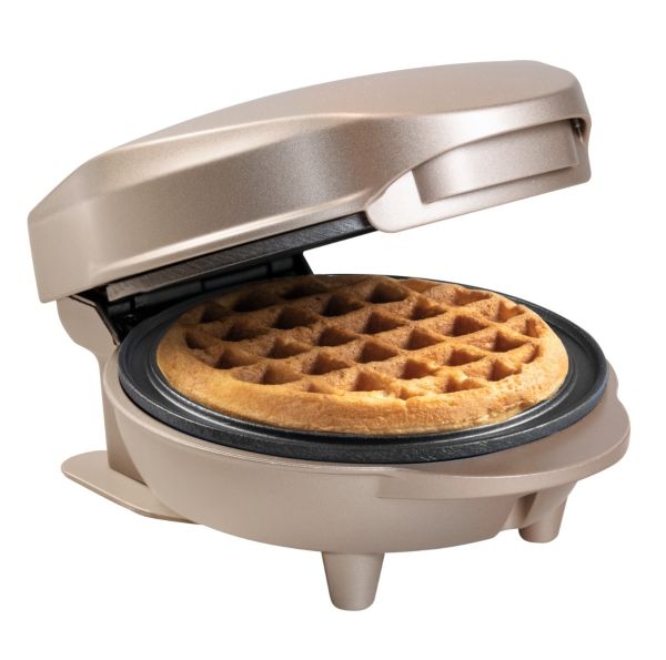 Bestron AMW500SAT Mini Waffeleisen, Satin
