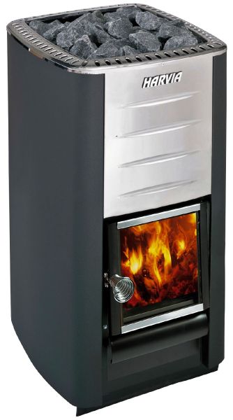 Holz-Saunaofen WKM3, holzbefeuert, schwarz