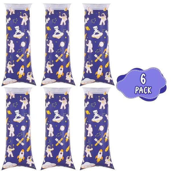 6x Kotztüten, Brechbeutel, Spucktüte Astronauten blau