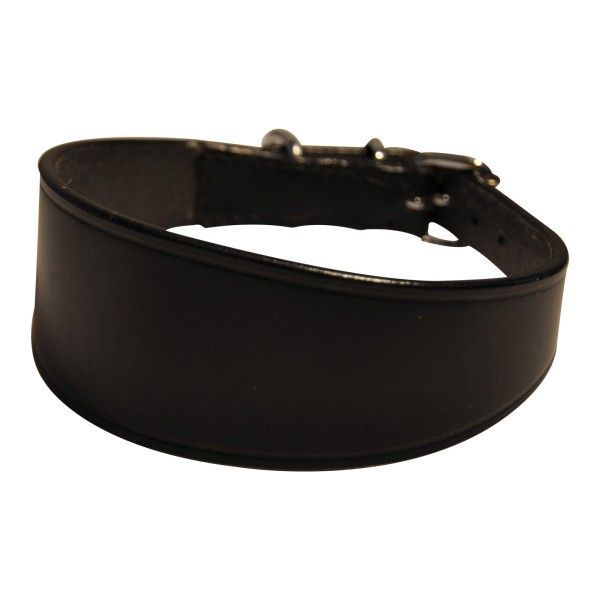 Soft Rindsleder Hundehalsband, schwarz, Windhund